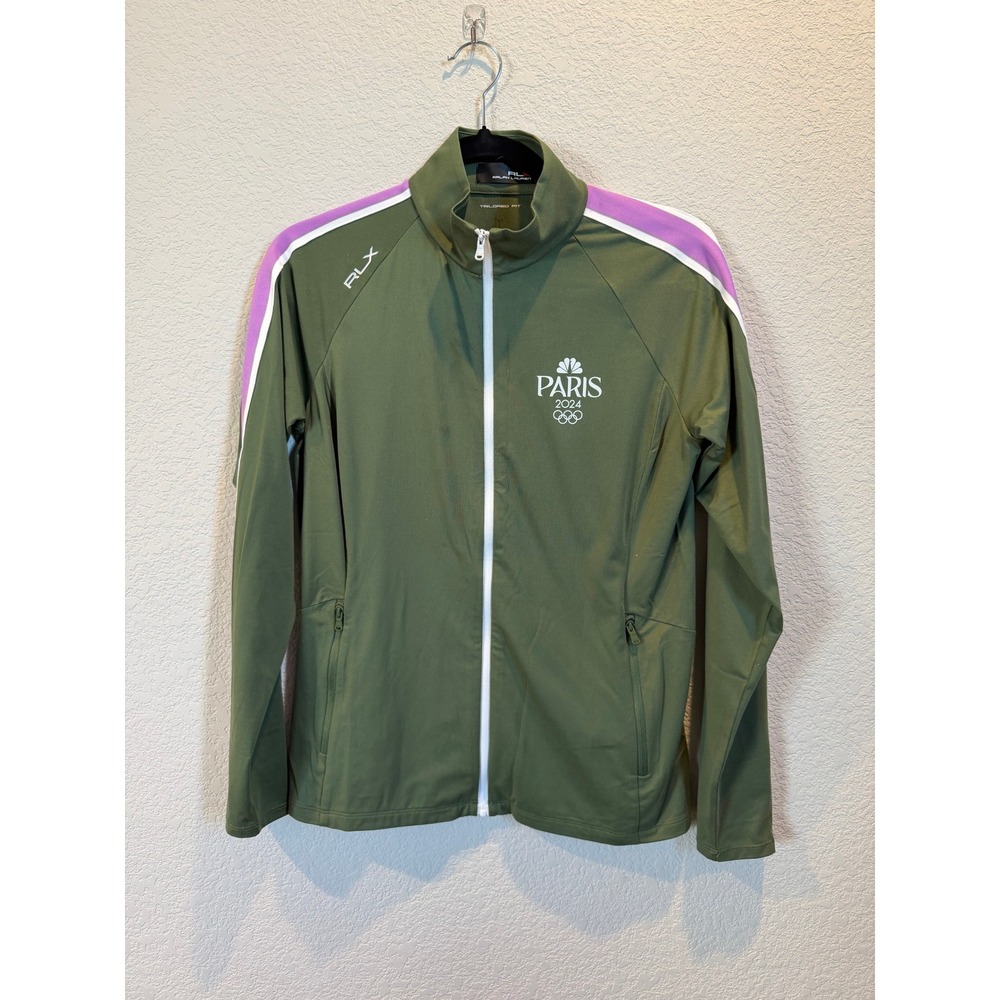 RLX Ralph Lauren Paris 2024 Olympics Track Jacket Green Purple‎ Women's Small
